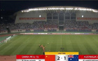 國少2-1澳U16，半場(chǎng)補(bǔ)射扳平，斷球破門。